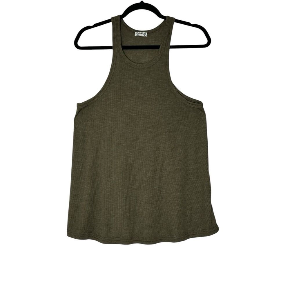 Intimately Free People Top Womens Medium Green Relaxed Sleeveless Stretch Comfy